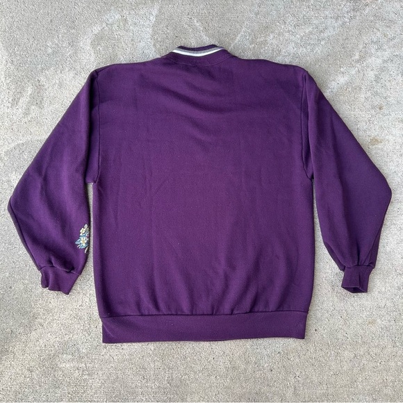 Vintage Purple Sweatshirt with Floral Pattern - Picture 10 of 10